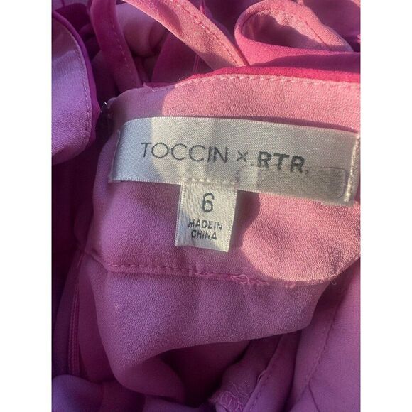 TOCCIN X RTR Pink Tie Dye Romper Women's Size 6 Party Cocktail Wedding - Picture 9 of 12